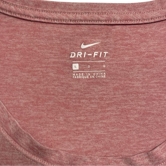 NIKE Dri-FIT Scoop Neck Tee Heathered Mauve | L - Picture 3 of 4